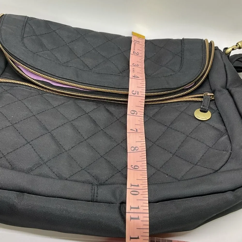 Travelon Quilted Black Crossbody Bag